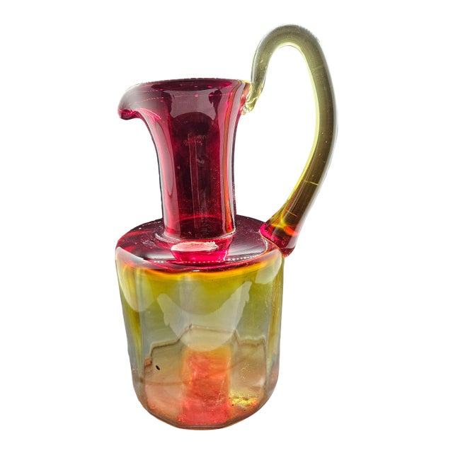 Mid-Century Modern Blenko Amberina Glass Pitcher For Sale