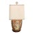 Large Pavillion Court Famille Rose Lamp For Sale