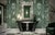 Mid-Century Italian Murano Silver Art Glass and Brass Console Wall Mirror For Sale - Image 10 of 11