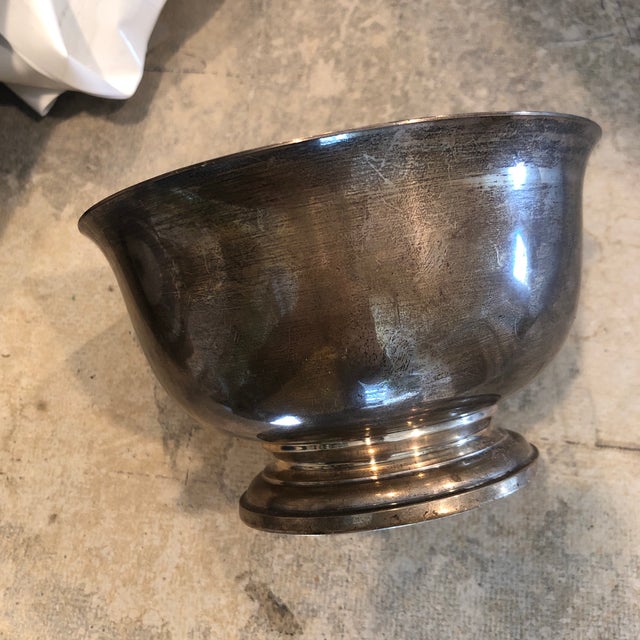Metal Contemporary Paul Revere Reproduction Cartier Sterling Silver Bowl For Sale - Image 7 of 8
