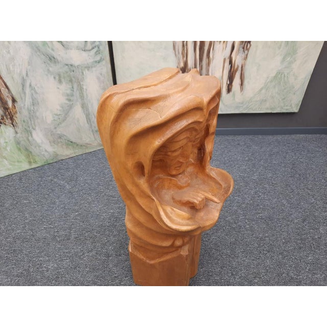 Wood Anthroposophical Basswood Sculpture in the Dornach Style, 1940s For Sale - Image 7 of 12