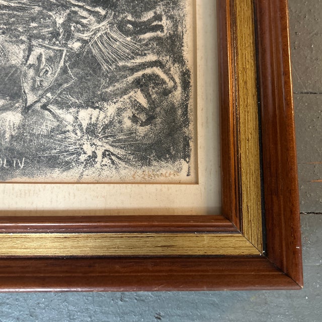 Abstract Expressionism 1950’s Abstract Expressionist Knight on Horse Lithograph For Sale - Image 3 of 4
