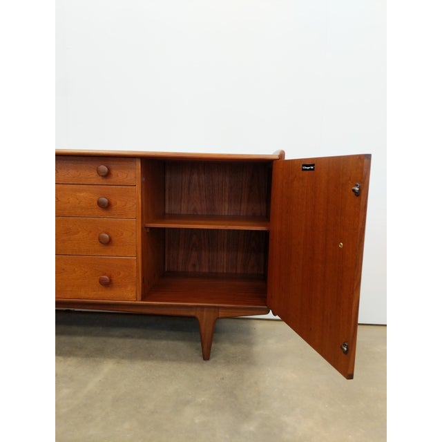 Brown Vintage Mid Century Modern Teak Credenza by A. Younger For Sale - Image 8 of 9