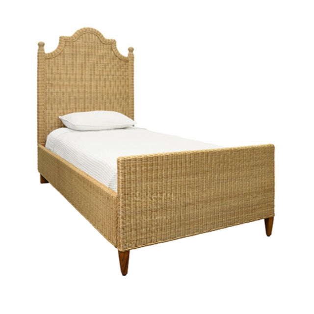 New special order item. Not vintage. The Chamberlain bed frame is crafted with a stylish rattan headboard, side rails, and...