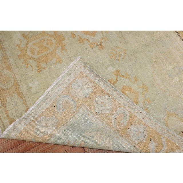 Mid 20th Century Vintage Zabihi Collection Turkish Oushak Square Rug - 5'5" x 5'11" For Sale - Image 5 of 8