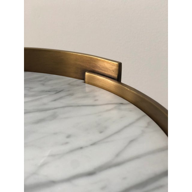 Designer Contemporary Bronze-Finished Alta Side Table For Sale - Image 4 of 7