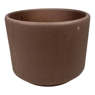 1960s Architectural Pottery Gainey Ceramics Brown Planter La Verne, Calif For Sale