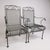 Vintage 1990s Hi-Back Black Cast Iron Mesh Coil Sprung Rocking Arm Chairs - Set of 6 For Sale - Image 4 of 9