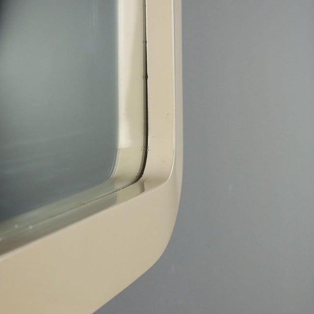 White Mirror with White Frame,1970s For Sale - Image 8 of 10