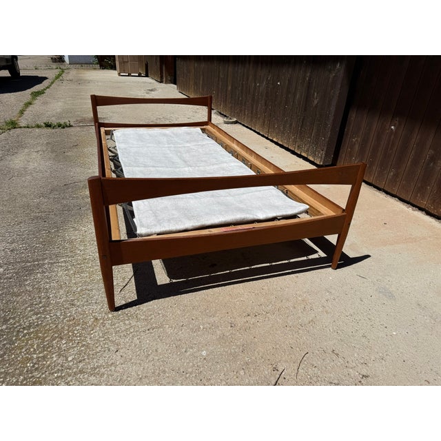 Mid-Century Modern Scandinavian Model Dagmar Teak Bed, 1960 For Sale - Image 17 of 18