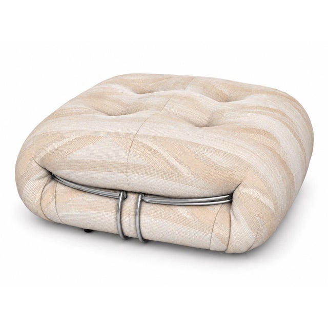 Textile “Soriana” Lounge Chair & Ottoman by Afra & Tobia Scarpa for Cassina, 1960 For Sale - Image 7 of 8