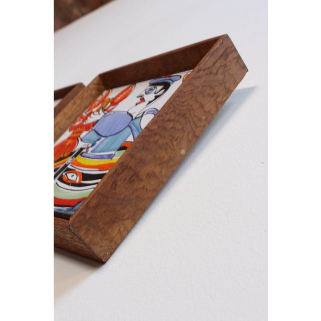 Set of Three Vintage Sicilian Pescatore and Limone Handpainted Ceramic Tiles For Sale - Image 15 of 15