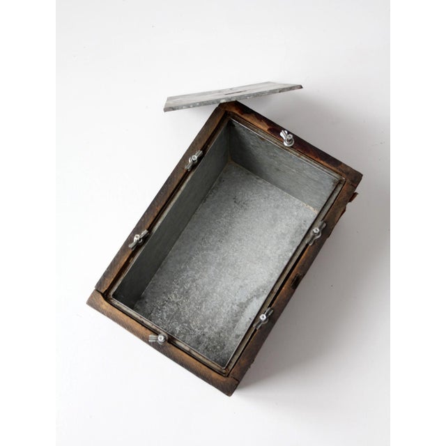 Antique Industrial Wood Crate For Sale - Image 11 of 12