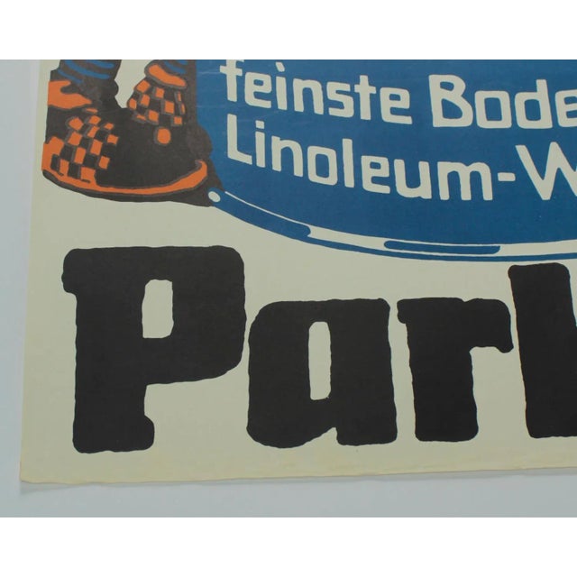 Large Advertisement Poster for Parket Biene Beeswax Company, 1920s For Sale - Image 3 of 5