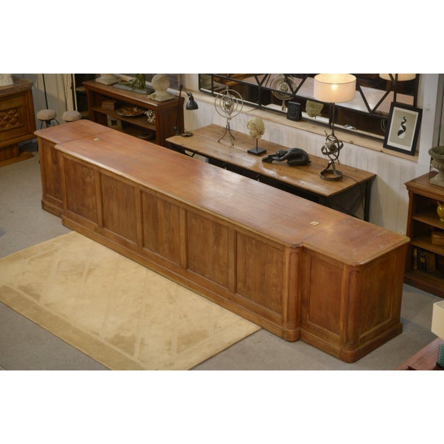 Wood Large Oak Buffet, 1920s For Sale - Image 7 of 12