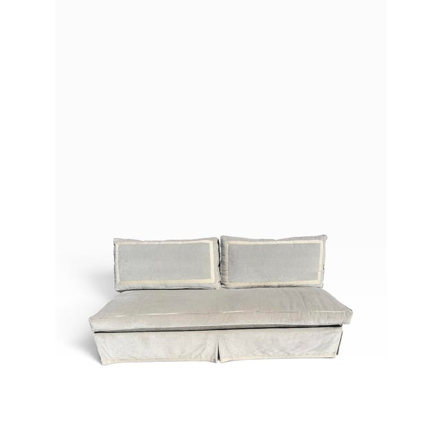 Modern Nancy Corzine Easton Armless Loveseat Sofa.