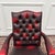 Classic English Chesterfield Office Chair in Oxblood Red For Sale - Image 5 of 8
