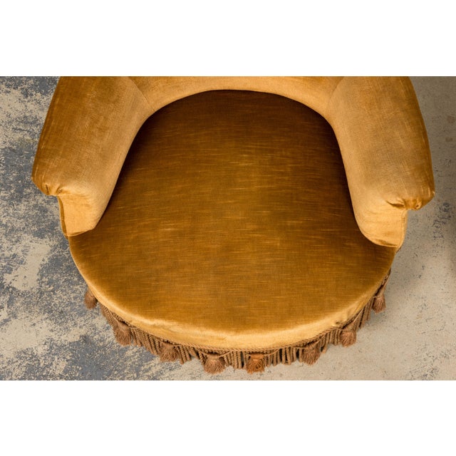 19th Century French Napoleon III Armchairs W/ Golden Ochre Mohair - A Pair For Sale - Image 4 of 18