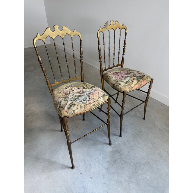1960s Brass Chiavari Chairs, Italy, 1960s, Fratelli Levaggi/Guiseppe Gaetano Descalzi For Sale - Image 5 of 11