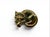 Vintage MCM 14k Curled Sleeping Cat Pendant marked JK ART 6.1 grams Etched Signature- JK Art