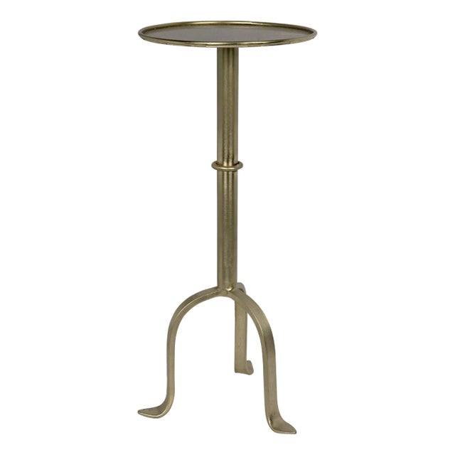 Tini Side Table, Metal with Brass Finish For Sale