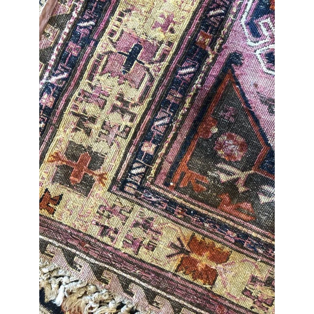 Antique Gallery Size Caucasian Kuba Soumak Runner Rug For Sale - Image 9 of 10