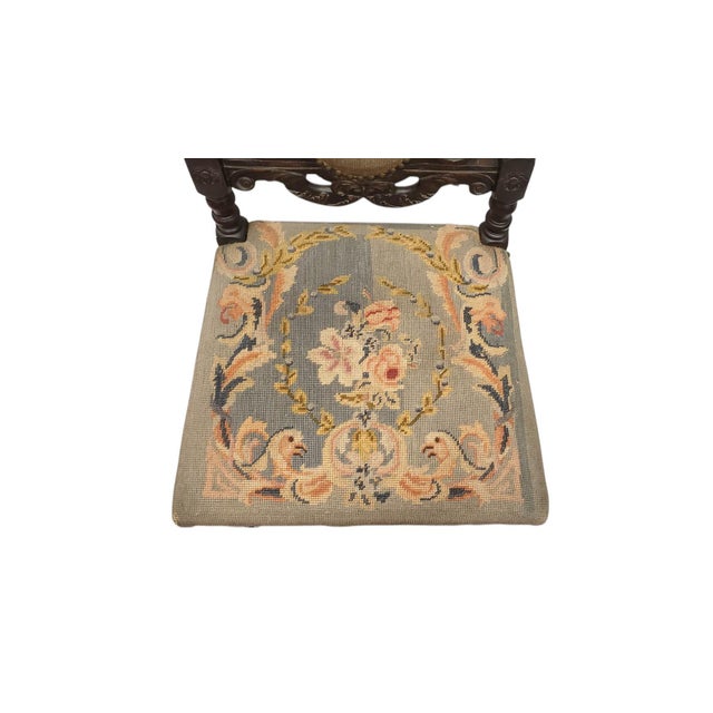 Late 19th Century Antique Jacobean Revival Carved Barley Twist Chair, Circa 1870–1890 For Sale - Image 5 of 13