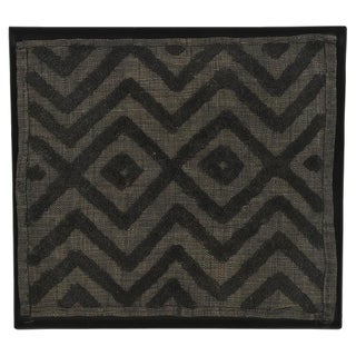 Framed Showo Raphia Wall Hanging, Congo For Sale