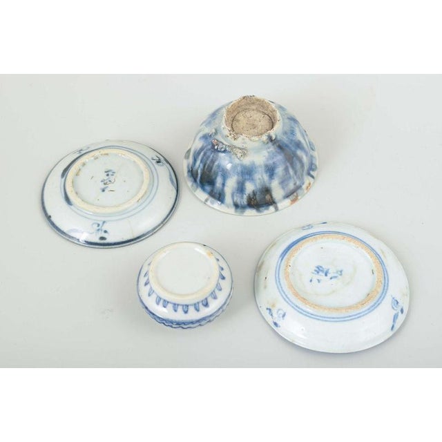 Blue and White Porcelain Pieces, Korea, Set of 4 For Sale - Image 5 of 7