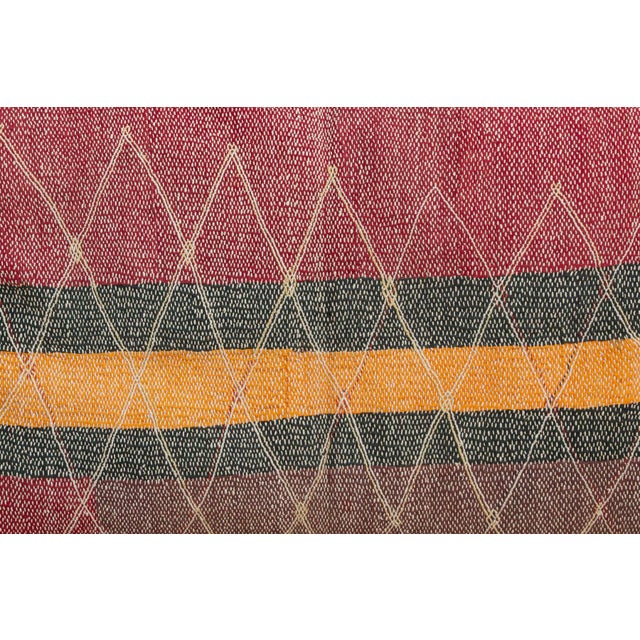 Textile Antique Earthy Stripe Saami Floor Lounger For Sale - Image 7 of 8