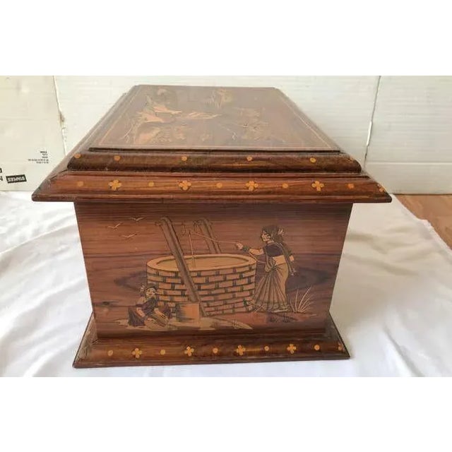 Wood Late 19th Century Italian Inlaid Document Box For Sale - Image 7 of 12