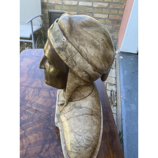 Marble Bust of the Italian Poet Dante Alighieri, 1900 For Sale - Image 13 of 15