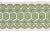 Sample - Schumacher Astrid Embroidered Tape in Green For Sale