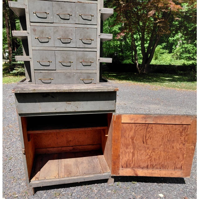 1950s Vintage Shop Made Machinists Cabinet For Sale - Image 5 of 14