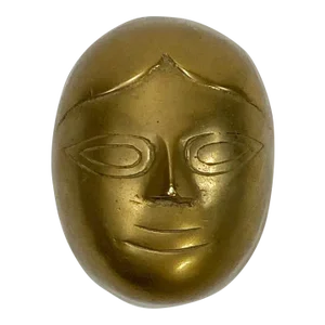 Vintage Dolbi Cashier Figurative Brass Face Lidded Box