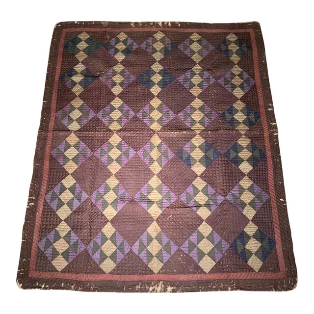 Antique Amish Quilt Blanket Chairish