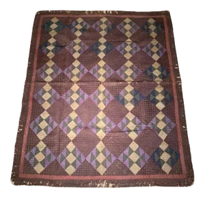 Antique Amish Quilt Blanket