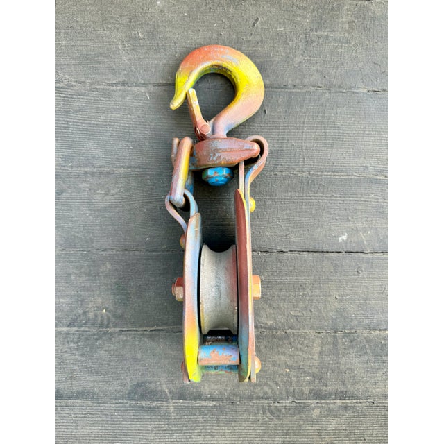 1960s 1960s Cast Iron Pulley For Sale - Image 5 of 6