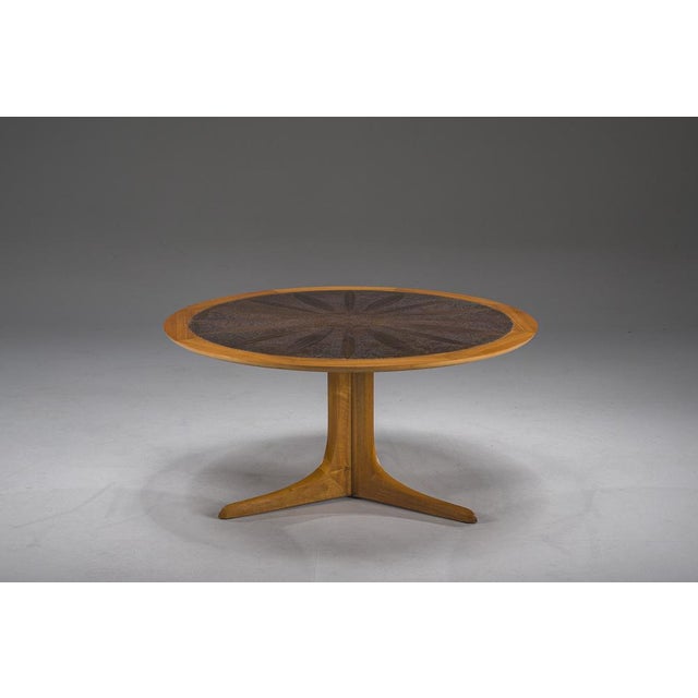 Wood Round Coffee Table by Heinz Lilienthal, Germany, 1970s For Sale - Image 7 of 12