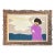 1970’s Original Abstract Female in Landscape Collage Fancy French Frame For Sale