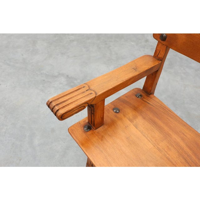 Rustic Iberian Carved Oak Side Chair, Spain, 1900 For Sale - Image 13 of 16
