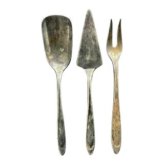 Vintage Meriden Silver Plate Serving Set – First Lady Pattern Utensils For Sale