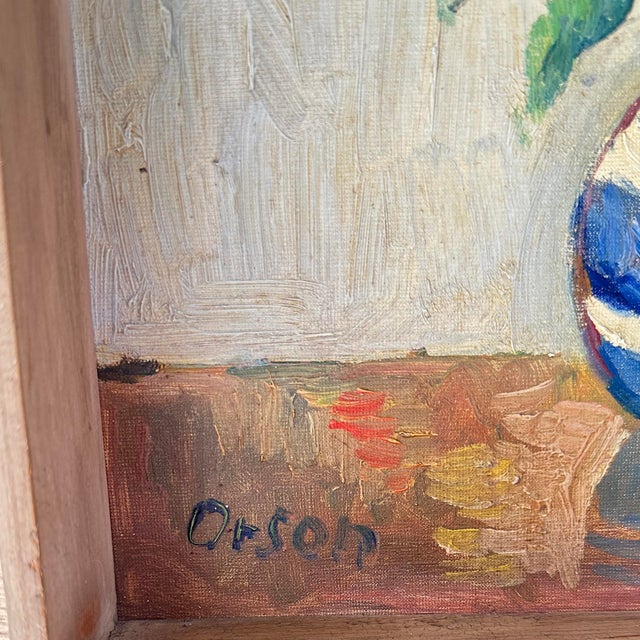 Orson Mid 20th Century Still Life Floral Oil Painting For Sale - Image 12 of 12