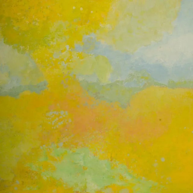 1970s 1978 "Two Trees" Abstract Landscape Acrylic Painting by Hans Kline, Framed For Sale - Image 5 of 11