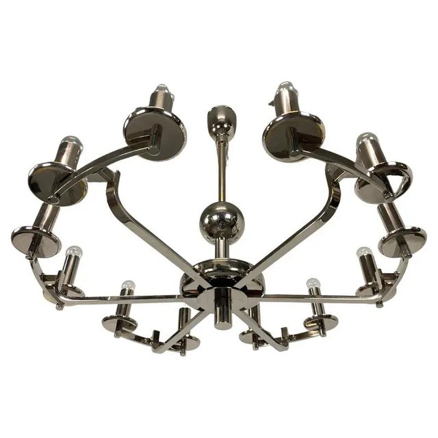 Large Bauhaus Chandelier and Wall Lamps, 1940s, Set of 3 For Sale - Image 15 of 15