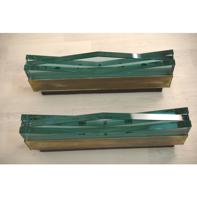 Model 1829 Wall Sconces by Max Ingrand for Fontana Arte, 1960s, Set of 2 For Sale - Image 6 of 6