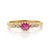 Not Yet Made - Made To Order Ruby and Diamond Five-Stone Engagement Band Size 9 in 14k Solid Gold For Sale - Image 5 of 16