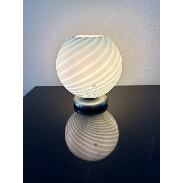 Blue Acquarius 20 Table Lamp in Swirl Glass Rigadin Murano Glass from La Murrina, 1990s For Sale - Image 8 of 13