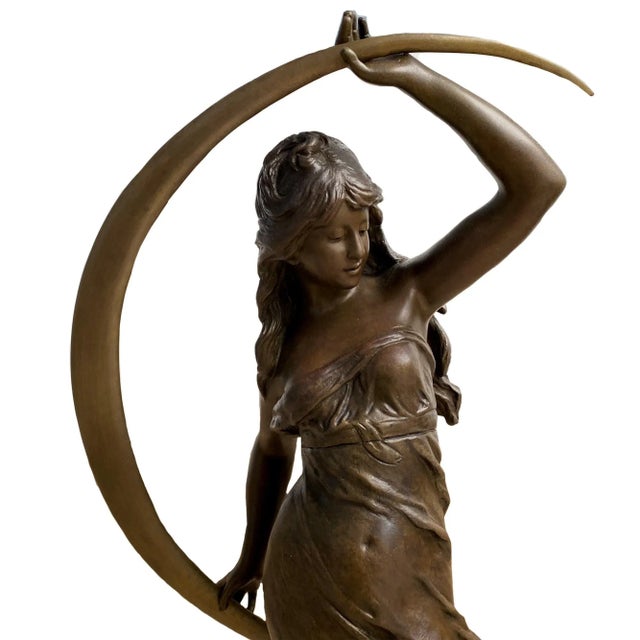 Auguste Moreau Auguste Moreau Aurora Bronze Figure, French Late 19th C. For Sale - Image 4 of 6