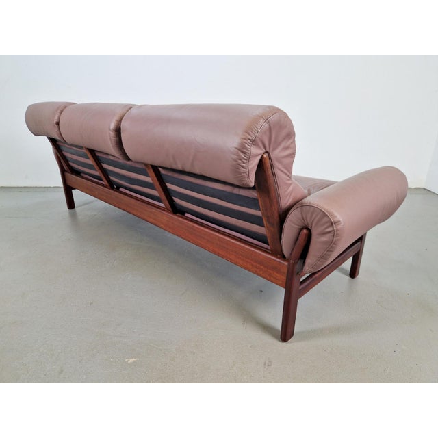 Vintage Teak Leather Sofa from Coja, Netherlands, 1960s For Sale - Image 10 of 13